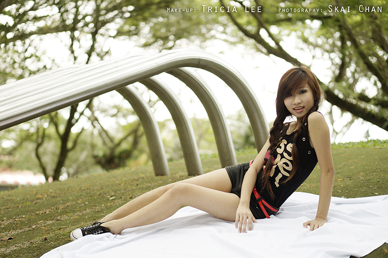 Fashion photoshoot session with Famel Tay at Pasir Ris Park