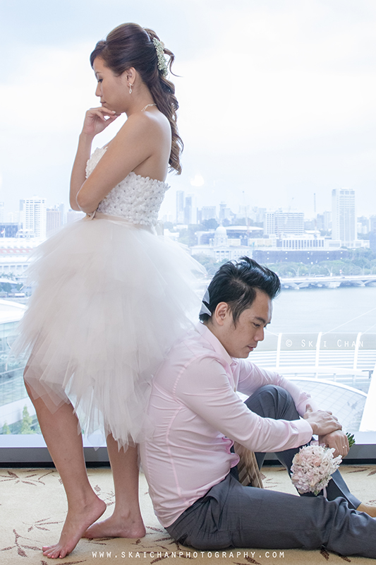 Pre-wedding photoshoot session with Mike Ong and Monica Weng at Marina Bay Sands Singapore (MBS) hotel