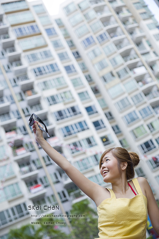 Lifestyle bikini photoshoot session with Esther Choey at swimming pool at Kovan Melody