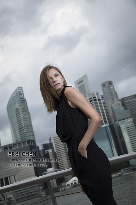 outdoor fashion photoshoot on a raining day