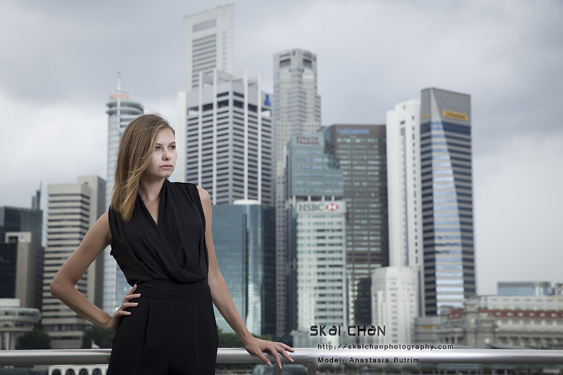 High end fashion photoshoot session with Anastasia Butrim at Marina Bay Sands