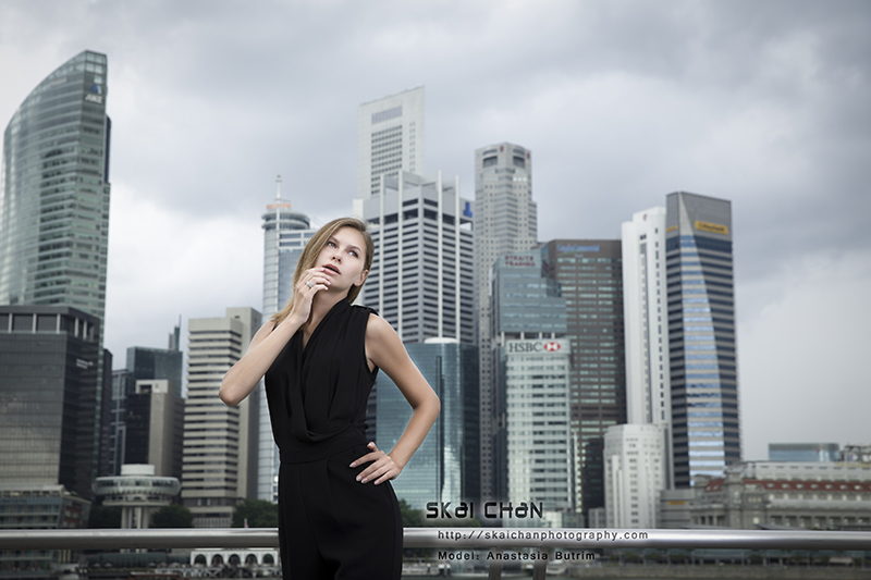 High end fashion photoshoot session with Anastasia Butrim at Marina Bay Sands