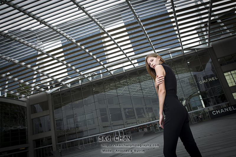 High end fashion photoshoot session with Anastasia Butrim at Marina Bay Sands