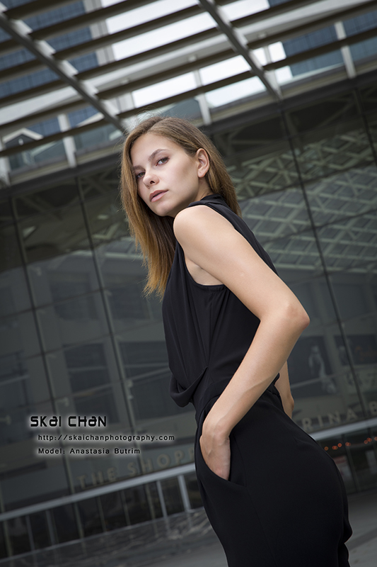 High end fashion photoshoot session with Anastasia Butrim at Marina Bay Sands