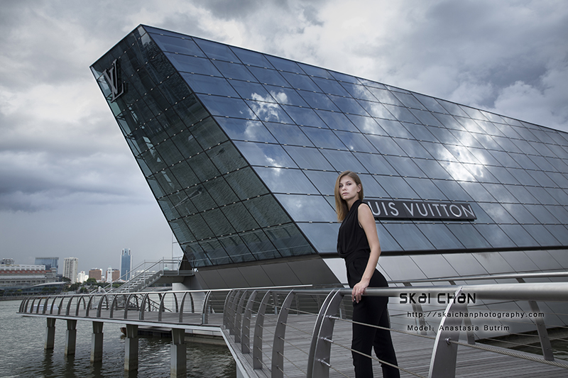 High end fashion photoshoot session with Anastasia Butrim at Marina Bay Sands