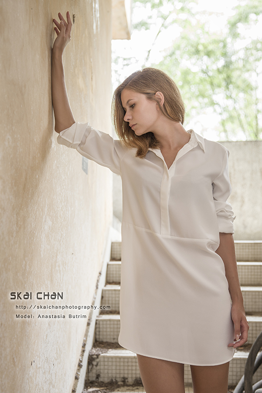 Fashion photoshoot session with Anastasia Butrim at Abandoned House