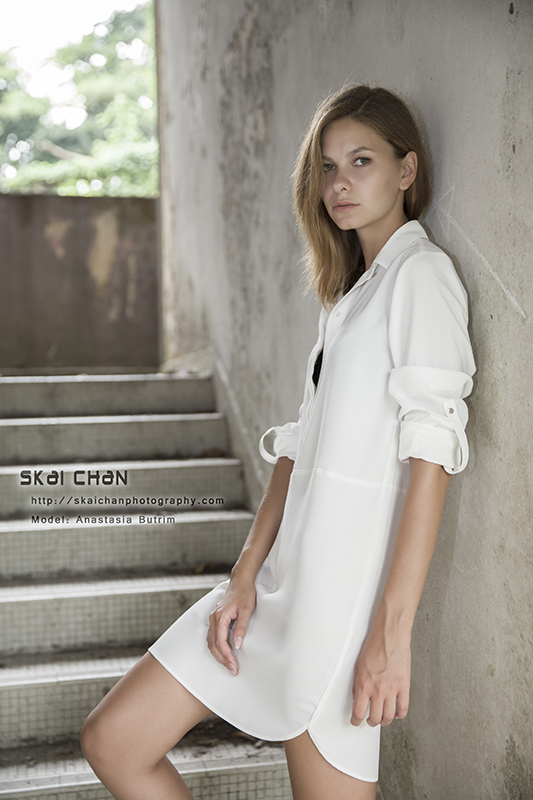 Fashion photoshoot session with Anastasia Butrim at Abandoned House