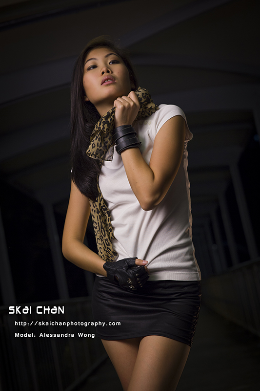 Night fashion photoshoot session with Alessandra Wong at Pinnacle @ Duxton