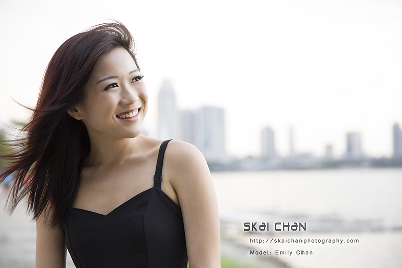 Fashion model portfolio photoshoot session with Emily Chan at Marina Barrage