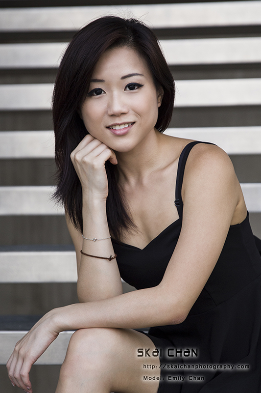 Fashion model portfolio photoshoot session with Emily Chan at Marina Barrage