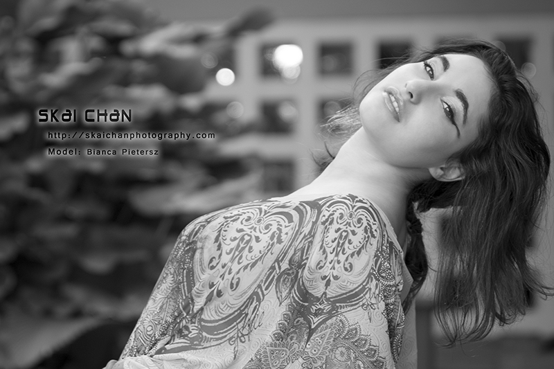 Poolside photoshoot session with Bianca Pietersz at swimming pool at Tanglin View