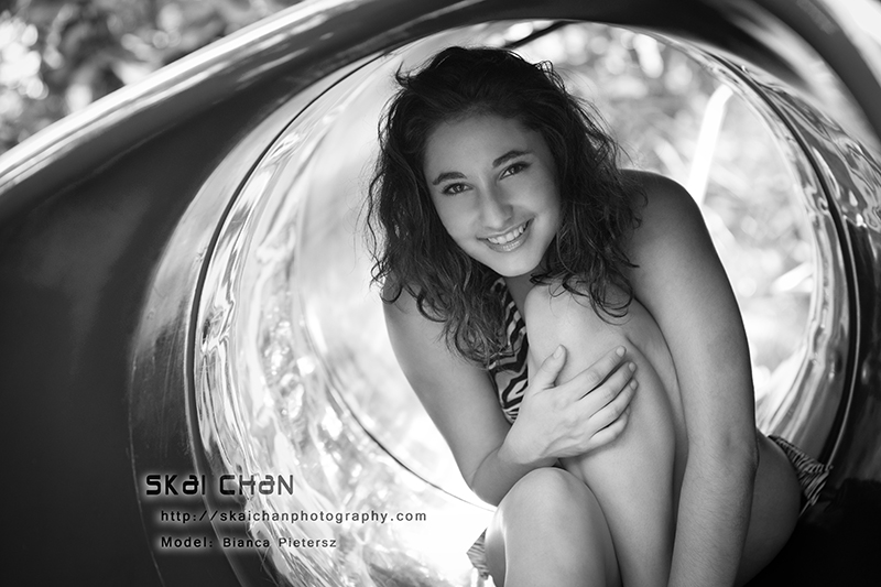 Bikini & fashion photoshoot session with Bianca Pietersz at swimming pool at Tanglin View