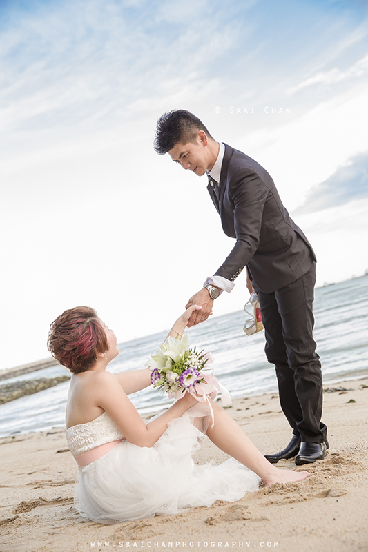 Pre-Wedding photoshoot session with David & Jess at East Coast Park (ECP)