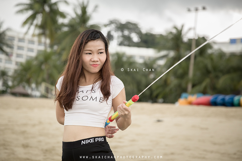 Lifestyle fitness bikini photoshoot session with Beverley Angkangon at Siloso Beach (Sentosa)