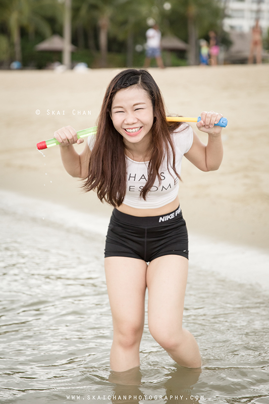 Lifestyle fitness bikini photoshoot session with Beverley Angkangon at Siloso Beach (Sentosa)