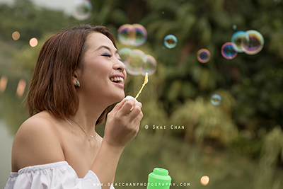 Outdoor Bubble Themed Photoshoot - Marjorie Lining @ Dragonfly Lake, Gardens by the Bay