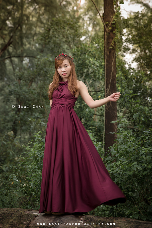 Forest themed fashion photoshoot session with Beverley Angkangon at Coney Island