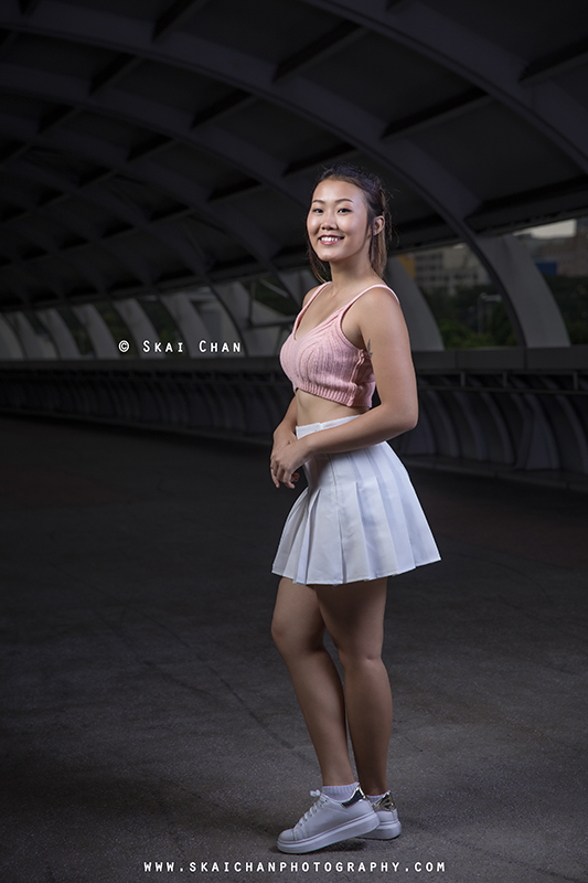 Female's fashion photoshoot session with Jasmine Tan at Kallang Wave Mall & Singapore Sports Hub