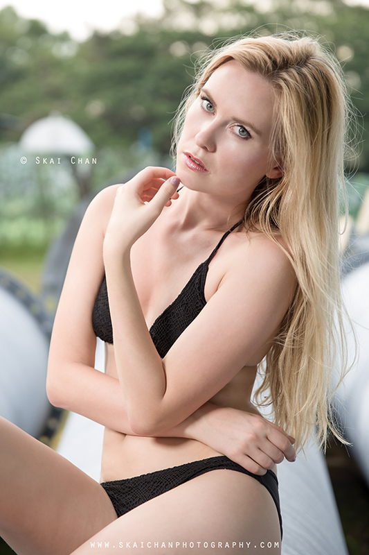 Sexy bikini fashion photoshoot session with Martina Novotna at Tanjong Beach (Sentosa)