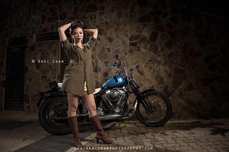 Themed motorcycle night photoshoot session with Boon Hui at Bishan-Ang Mo Kio Park