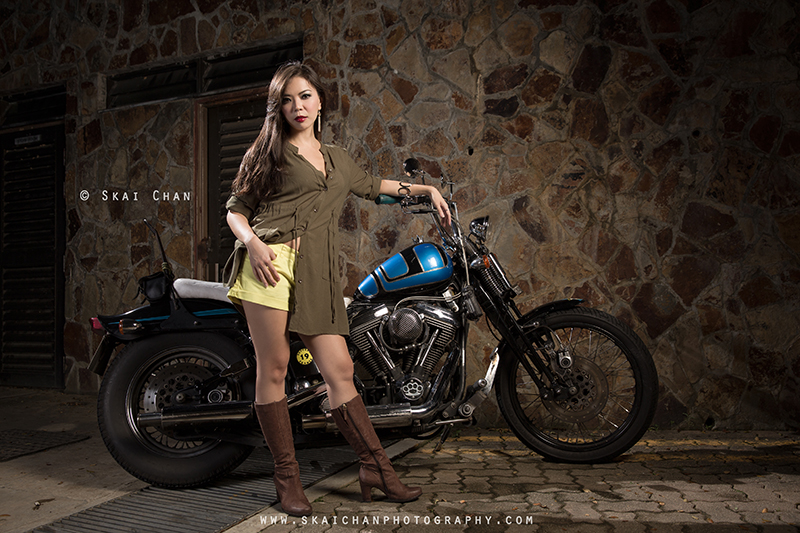 Themed motorcycle night photoshoot session with Boon Hui at Bishan-Ang Mo Kio Park