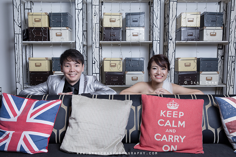 Indoor pre-wedding photoshoot session with Huiting & Shengyang at Sunsetopia