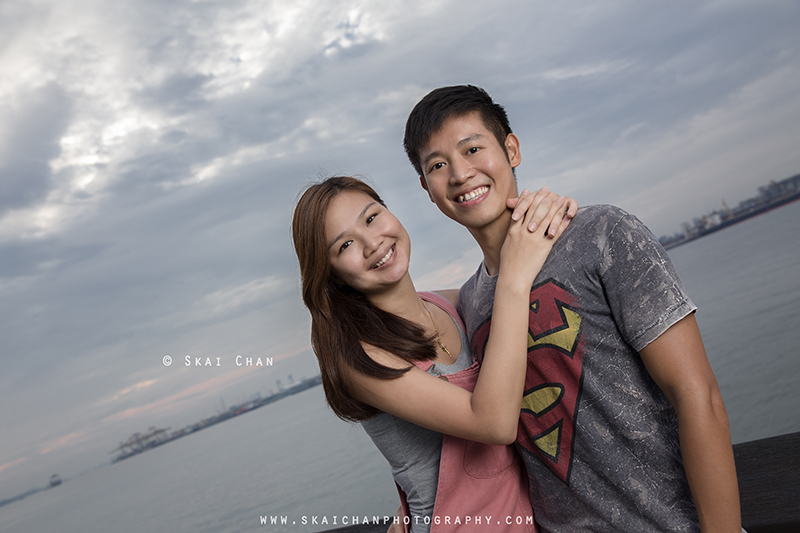 Sunset couple photoshoot session with Kaiwei & Stella at Punggol Ranch