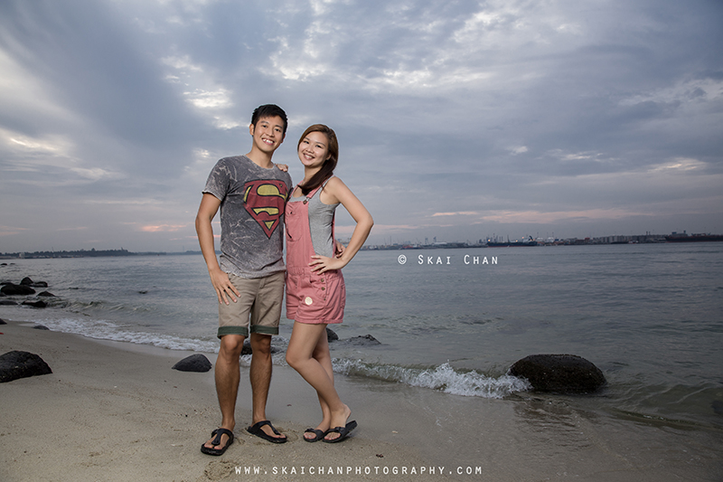 Sunset couple photoshoot session with Kaiwei & Stella at Punggol Ranch