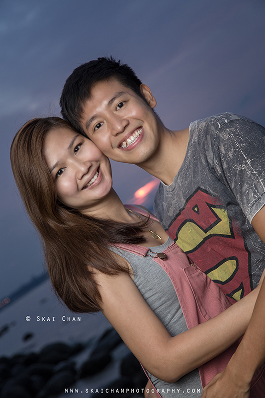 Sunset couple photoshoot session with Kaiwei & Stella at Punggol Ranch