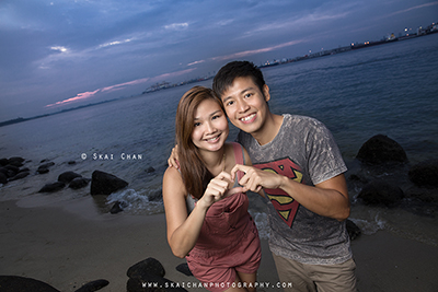 Outdoor High-End Sunset Beach Couple Photoshoot - Couple: Kaiwei & Stella @ Punggol Ranch & Punggol Beach