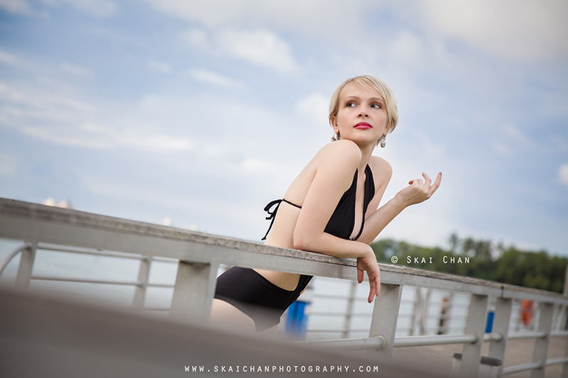 Bikini and monkini photoshoot session with Peggy at Siloso Beach (Sentosa)