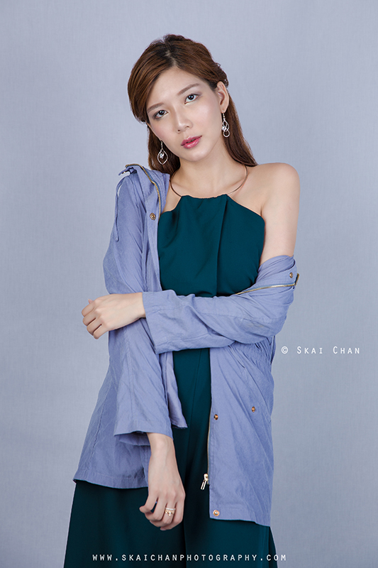 Fashion modelling portfolio photoshoot session with Lovelle Cengiya at makeshift studio at Gold's Gym Singapore @ NTU Alumni Club