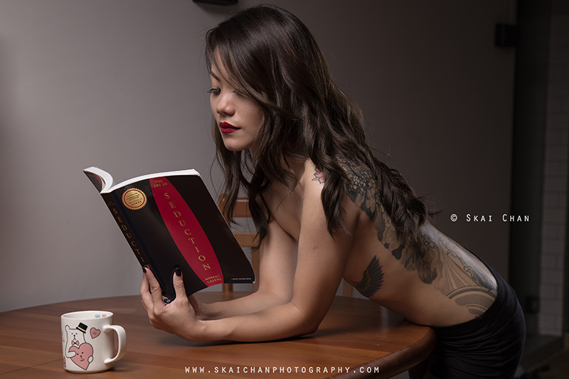 Implied nude art boudoir lifestyle portrait photoshoot session with Eva Loa at Ang Mo Kio