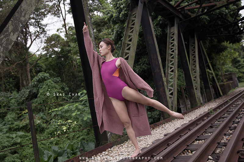 Outdoor dance photoshoot session with Teo Shu Ying at Railway bridge near The Rail Mall