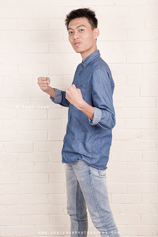 Modelling portfolio photoshoot session with Junjie at Mountbatten Vocational School