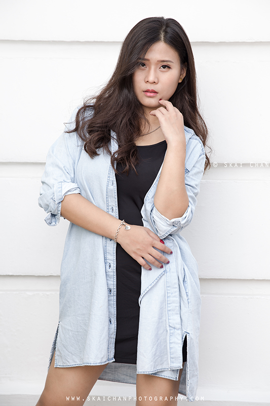 Street streetwear fashion photoshoot session with Esther Pai Min Li at Old Parliament Lane & Boat Quay