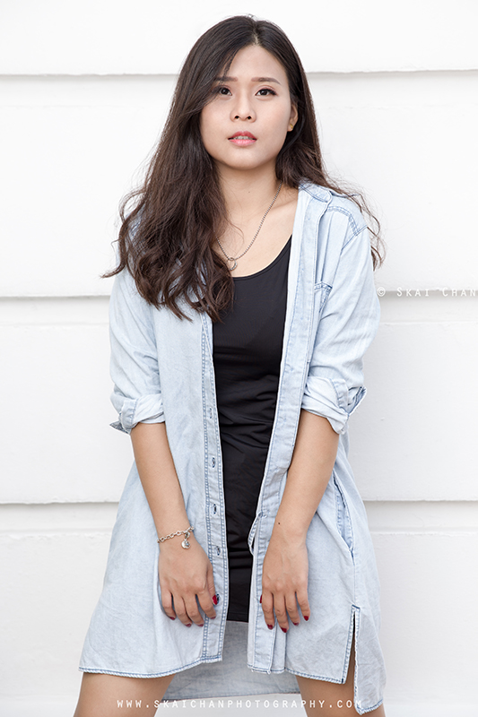 Street streetwear fashion photoshoot session with Esther Pai Min Li at Old Parliament Lane & Boat Quay