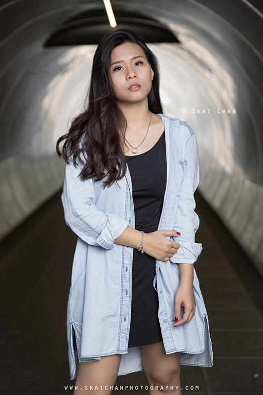 Street streetwear fashion photoshoot session with Esther Pai Min Li at Old Parliament Lane & Boat Quay