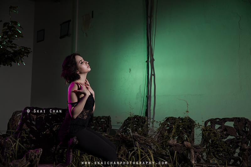 Halloween themed gothic dark boudoir Photoshoot with Val G @ Pearl's Hill Terrace