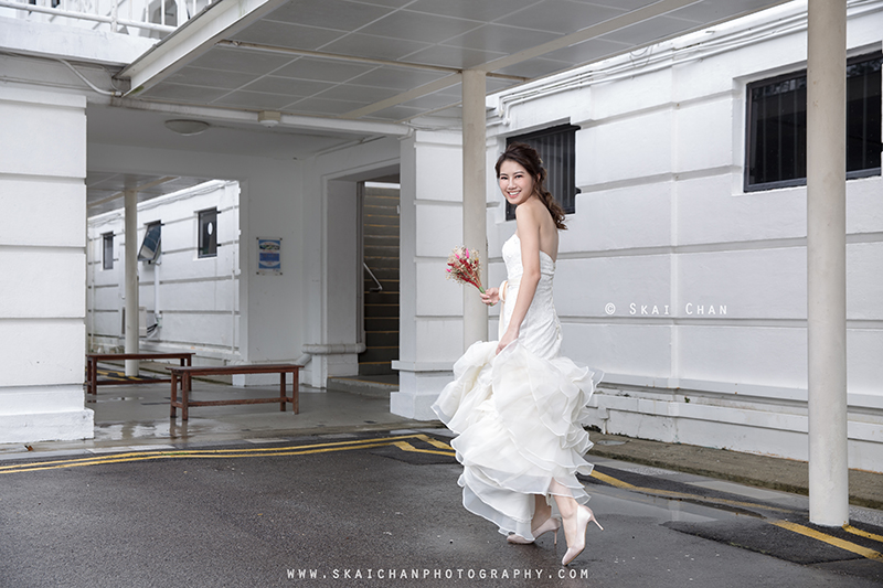 Bridal photoshoot session with Hilary at Gillman Barracks