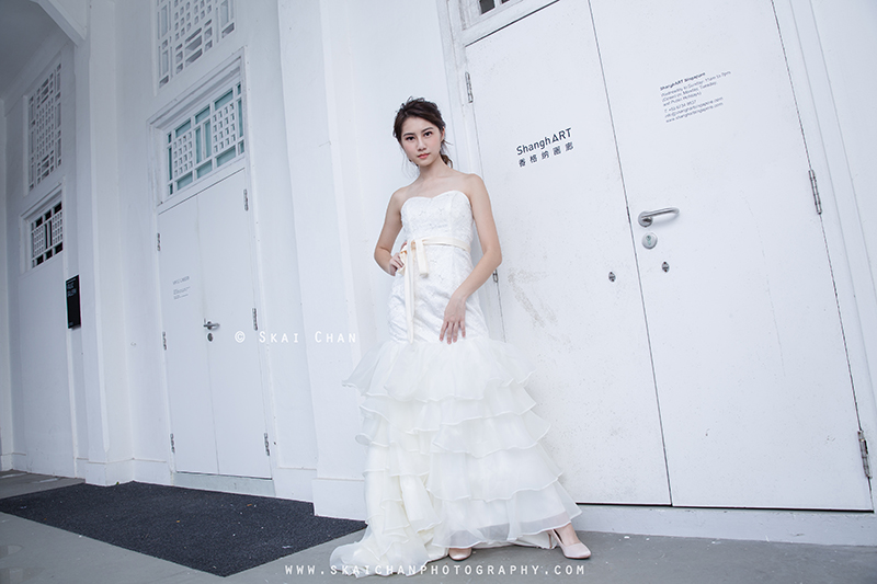 Bridal photoshoot session with Hilary at Gillman Barracks