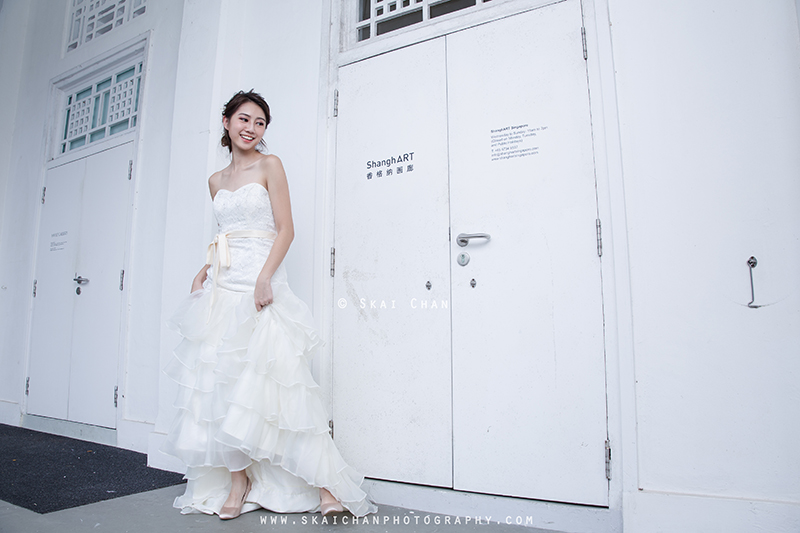 Bridal photoshoot session with Hilary at Gillman Barracks