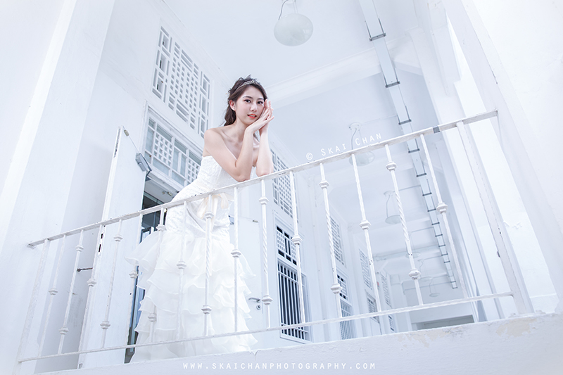 Bridal photoshoot session with Hilary at Gillman Barracks