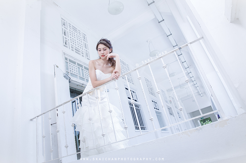 Bridal photoshoot session with Hilary at Gillman Barracks