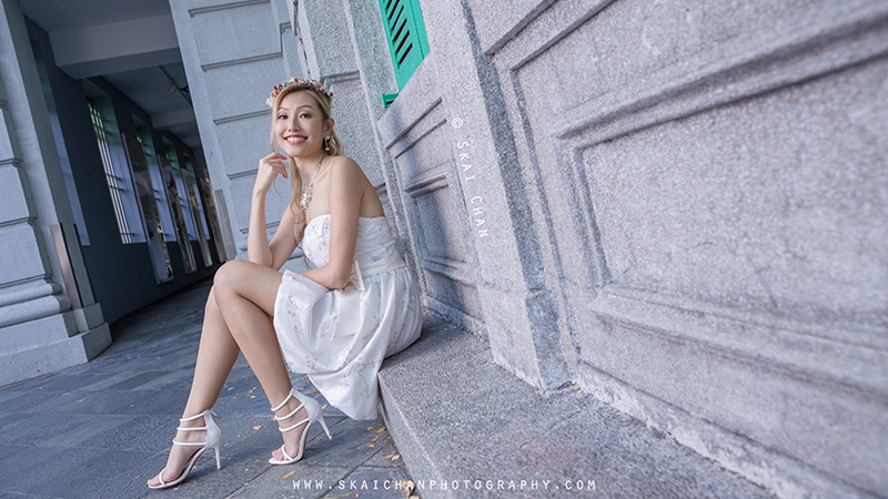 Bridal photoshoot session with Ng Shinyi at Hill Street & Clarke Quay