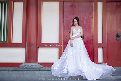 Outdoor Casual Bridal Photoshoot - Khin Thuzar Kyaw @ Buddha Tooth Relic Temple, Chinatown