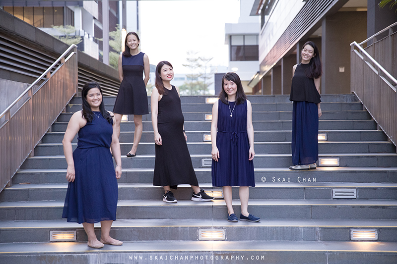 Friends portrait photoshoot session with Delphine & friends Seto at National University of Singapore (NUS)