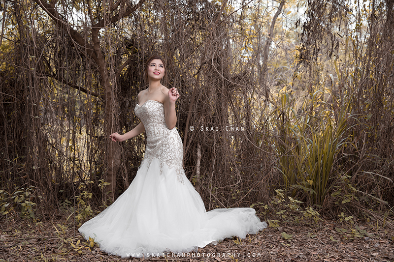 Stylish and edgy fashion bridal photoshoot session with Ivia Xiao Hui at Tampines Eco Green