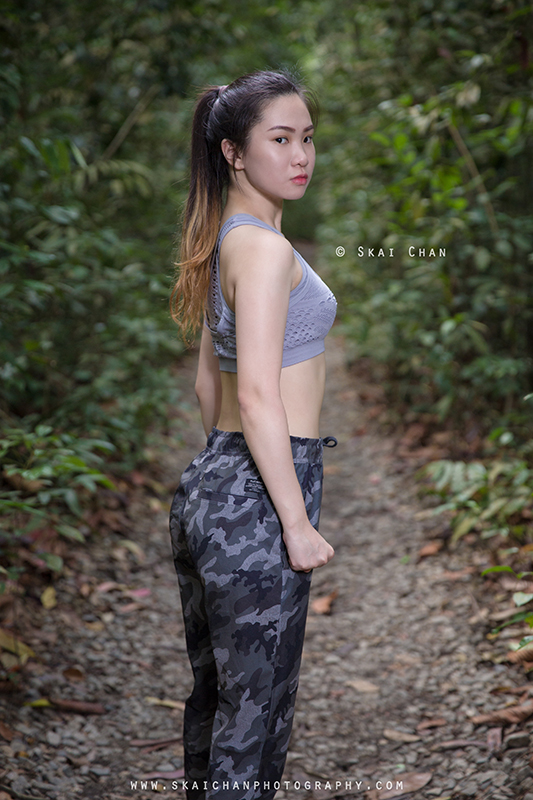 Outdoor Fitness portrait photoshoot session with Angela Arlene Quek at Macritchie Reservoir