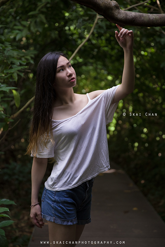 Hiking portrait photoshoot session with Angela Arlene Quek at Golf Link, Macritchie Reservoir